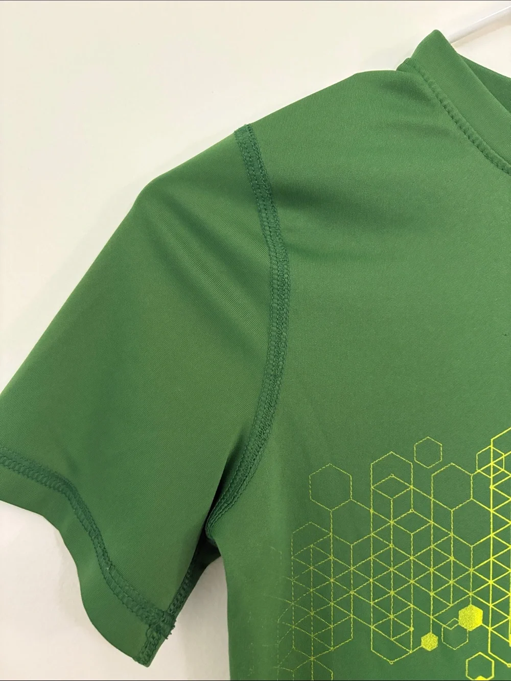 all in motion Green Short Sleeve Tee with Yellow Football Graphic